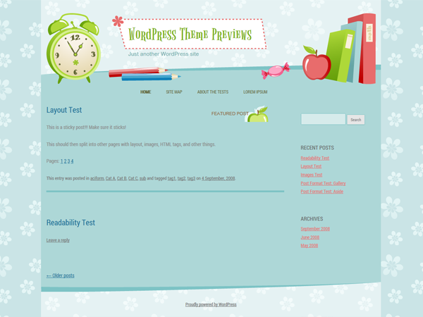 WordPress Theme: Back to School