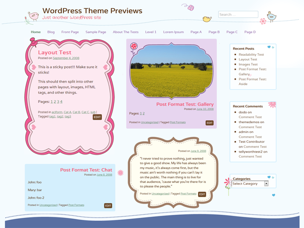 WordPress Theme: Cute Frames