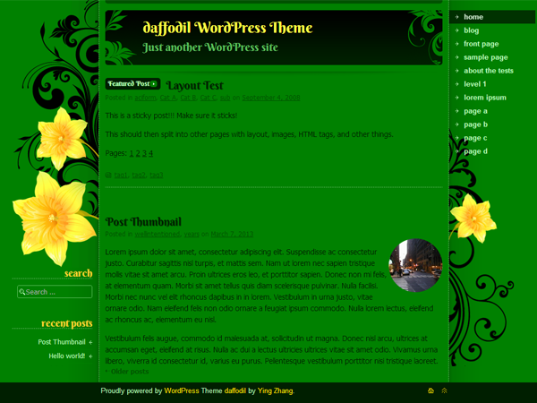 WordPress Theme: daffodil